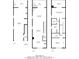 Detailed floor plan showcasing the layout of each level, highlighting the room dimensions and flow of the home at 12140 Capri S Cir, Treasure Island, FL 33706