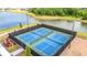 Aerial view of two community pickleball courts at 13061 Brookside Moss Dr, Riverview, FL 33579