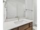 Bathroom featuring a bright vanity with ample storage space and white countertop at 13631 Sunlight Meadow Dr, Riverview, FL 33578