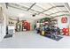 Spacious garage with ample storage and epoxy flooring at 206 Timberview Dr, Safety Harbor, FL 34695