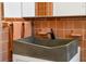 Unique bathroom with modern concrete sink, retro tile, and modern black faucet at 222 N Clearview Ave, Tampa, FL 33609