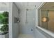 Convenient outdoor shower featuring modern fixtures and a privacy-enhancing design at 222 N Clearview Ave, Tampa, FL 33609