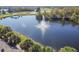 Community pond featuring a fountain and lush greenery at 2602 Novack Ct, Sun City Center, FL 33573