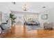 Spacious living room with hardwood floors, contemporary decor, and an open layout for entertaining at 300 22Nd S Ave, St Petersburg, FL 33705