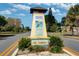 Welcoming Old Southeast neighborhood entrance featuring a decorative monument with unique heron artwork at 300 22Nd S Ave, St Petersburg, FL 33705