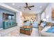 Open concept living room and dining room provides comfortable space at 3765 Maxwell Park Dr, Sun City Center, FL 33573