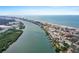 Beautiful aerial view of the coast and harbor with sandy beaches and clear waters at 399 C 2Nd St # 313, Indian Rocks Beach, FL 33785