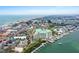 Aerial view featuring the condo building, its location, and nearby attractions at 399 C 2Nd St # 313, Indian Rocks Beach, FL 33785