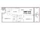 Detailed floor plan showcasing the layout of Unit 313 with room dimensions at 399 C 2Nd St # 313, Indian Rocks Beach, FL 33785