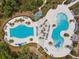 Aerial view of two resort-style community pools at 4183 Ballantrae Blvd, Land O Lakes, FL 34638