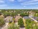 Aerial view of the community with well-maintained homes and lush landscaping at 4500 Fieldview Cir, Wesley Chapel, FL 33545