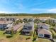 View of a neighborhood showcasing modern houses with backyard spaces and mature trees on an expansive lot at 4719 Tramanto Ln, Wesley Chapel, FL 33543