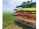 Racks of community kayaks near the water at 7540 Sunshine Skyway S Ln # 217, St Petersburg, FL 33711