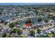 Aerial view of waterfront homes on canals with direct access to the bay and ocean in Bay Crest Park at 8702 Driftwood Dr, Tampa, FL 33615