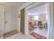 Inviting living room featuring sliding doors, comfortable seating, and a seamless entryway at 10119 Cliff Cir, Tampa, FL 33612