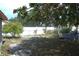 A large backyard area with a white fence and mature trees, perfect for outdoor activities and landscaping at 1146 Alma St, Clearwater, FL 33756