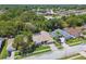 Wide aerial view of a charming neighborhood with tree-lined streets and well-kept houses at 13553 Glaze Brook Dr, Hudson, FL 34667