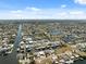 A landscape aerial view showing canals running through the neighborhood at 13810 Malcolm Ave, Hudson, FL 34667