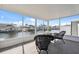 This covered patio provides views of the water at 13810 Malcolm Ave, Hudson, FL 34667
