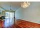 Bright living room with fireplace and hardwood floors at 2547 Stony Brook Ln, Clearwater, FL 33761