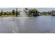 A peaceful pond view, accentuated by a beautiful water fountain in the community at 2547 Stony Brook Ln, Clearwater, FL 33761