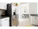 Modern kitchen showing the stainless steel refrigerator and granite countertops at 3000 Jacob Crossing Ln, Holiday, FL 34691