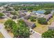 Aerial view of community showing the layout, trees, parking, and surrounding neighborhood at 3824 Cortez Dr # B, Tampa, FL 33614