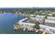 Aerial shot of waterfront properties with indicator pin, highlighting the community's location at 5003 Starfish Dr Se # B, St Petersburg, FL 33705