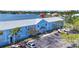 Close aerial shot of the building with an indicator pin for location context at 5003 Starfish Dr Se # B, St Petersburg, FL 33705