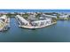 Aerial view of waterfront community with private docks and well-maintained properties at 5003 Starfish Dr Se # B, St Petersburg, FL 33705