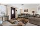 Cozy living room with plush seating, patterned rug, and natural light from the front door at 5117 Fitchburg Dr, Holiday, FL 34690