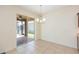 Dining area with sliding glass doors that allow access to the lanai at 711 Parker Den Dr, Ruskin, FL 33570
