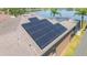 Roof view with efficient solar panels for sustainable energy at 711 Parker Den Dr, Ruskin, FL 33570