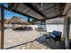 Spacious backyard patio area featuring a shaded gazebo, comfortable seating, and a well-manicured landscape at 12901 129Th Ave, Largo, FL 33774