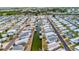 An aerial view of a waterfront community with canals and neatly arranged mobile homes at 119 E Saint Johns Way, Apollo Beach, FL 33572