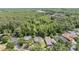 Aerial view of the home, nestled within a lush, green wooded area at 12712 Stanwyck Cir, Tampa, FL 33626