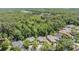 Aerial view of the home, nestled within a lush, green wooded area at 12712 Stanwyck Cir, Tampa, FL 33626