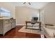 Bright home office with hardwood floors, modern desk and office chair at 12712 Stanwyck Cir, Tampa, FL 33626