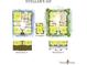 Detailed floor plan showcasing layout of the home with labeled rooms and dimensions for each floor at 1526 W Arch St, Tampa, FL 33607