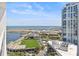 Stunning aerial view of the city, stadium, and waterfront from a high-rise condominium at 175 1St S St # 2603, St Petersburg, FL 33701