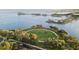 Scenic aerial view of a waterfront park and harbor, with trees and walking paths at 175 1St S St # 2603, St Petersburg, FL 33701