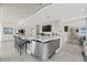 Modern bar area with granite countertops, stainless steel accents, and ample seating, perfect for entertaining at 175 1St S St # 2603, St Petersburg, FL 33701