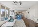 Open-concept living space featuring modern furnishings, hardwood floors, and a seamless transition to the kitchen at 175 1St S St # 2603, St Petersburg, FL 33701