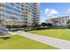 Lush green outdoor space with seating areas, landscaping, and architectural views at 175 1St S St # 2603, St Petersburg, FL 33701