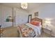 This bedroom features neutral walls, closet doors, and an overhead light fixture at 18423 Lithia Towne Rd, Lithia, FL 33547