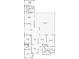 Detailed floor plan showcasing layout with bedrooms, bathrooms, kitchen, living spaces, and screened patio with pool at 1916 Sandstone Pl, Clearwater, FL 33760
