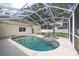 An inviting screened-in pool and spa area are ready for entertaining or relaxing outdoors at 1916 Sandstone Pl, Clearwater, FL 33760
