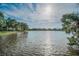 Beautiful lake view highlighting the community's scenic waterfront location, providing a tranquil and peaceful atmosphere at 209 Woodlake Wynde, Oldsmar, FL 34677