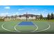This is the community basketball court, which is fenced with manicured bushes around the perimeter at 2541 Charter Oak Dr, North Port, FL 34289