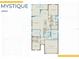Detailed floor plan layout of the Mystique model home, showcasing the room dimensions and layout at 2541 Charter Oak Dr, North Port, FL 34289